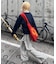【UNISEX】【プラスサイズあり】ストライプシアサッカーイージーパンツ