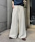 【UNISEX】【プラスサイズあり】ストライプシアサッカーイージーパンツ