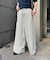 【UNISEX】【プラスサイズあり】ストライプシアサッカーイージーパンツ