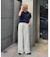 【UNISEX】【プラスサイズあり】ストライプシアサッカーイージーパンツ