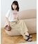 【UNISEX】【プラスサイズあり】ストライプシアサッカーイージーパンツ