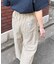 【UNISEX】【プラスサイズあり】ストライプシアサッカーイージーパンツ