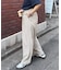 【UNISEX】【プラスサイズあり】ストライプシアサッカーイージーパンツ