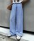 【UNISEX】【プラスサイズあり】ストライプシアサッカーイージーパンツ