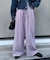 【UNISEX】【プラスサイズあり】ストライプシアサッカーイージーパンツ