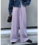 【UNISEX】【プラスサイズあり】ストライプシアサッカーイージーパンツ