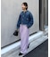 【UNISEX】【プラスサイズあり】ストライプシアサッカーイージーパンツ