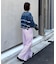 【UNISEX】【プラスサイズあり】ストライプシアサッカーイージーパンツ
