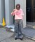 【UNISEX】【プラスサイズあり】ポコポコメッセージロゴTEE