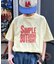 【UNISEX】【プラスサイズあり】スラブ天竺ピグメントロゴTEE
