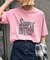 【UNISEX】【プラスサイズあり】スラブ天竺ピグメントロゴTEE