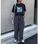【UNISEX】【プラスサイズあり】スラブ天竺ピグメントロゴTEE