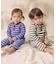 【BABY】【Qinn】ボーダーワッフルレギンスパンツ