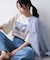 オーガンジーシアードッキングプリントTEE