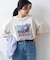 オーガンジーシアードッキングプリントTEE
