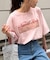 オーガンジーシアードッキングプリントTEE