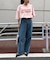 オーガンジーシアードッキングプリントTEE