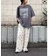 オーガンジーシアードッキングプリントTEE
