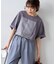 オーガンジーシアードッキングプリントTEE