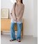 【接触冷感/ドット柄あり】フェイクレイヤードシアースラブ刺繍オーバーTee