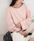 【接触冷感/ドット柄あり】フェイクレイヤードシアースラブ刺繍オーバーTee