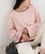 【接触冷感/ドット柄あり】フェイクレイヤードシアースラブ刺繍オーバーTee