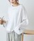 【接触冷感/ドット柄あり】フェイクレイヤードシアースラブ刺繍オーバーTee