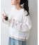 【接触冷感/ドット柄あり】フェイクレイヤードシアースラブ刺繍オーバーTee