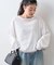 【接触冷感/ドット柄あり】フェイクレイヤードシアースラブ刺繍オーバーTee