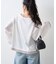 【接触冷感/ドット柄あり】フェイクレイヤードシアースラブ刺繍オーバーTee