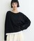 【接触冷感/ドット柄あり】フェイクレイヤードシアースラブ刺繍オーバーTee