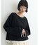 【接触冷感/ドット柄あり】フェイクレイヤードシアースラブ刺繍オーバーTee