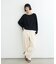 【接触冷感/ドット柄あり】フェイクレイヤードシアースラブ刺繍オーバーTee