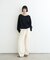 【接触冷感/ドット柄あり】フェイクレイヤードシアースラブ刺繍オーバーTee