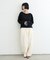 【接触冷感/ドット柄あり】フェイクレイヤードシアースラブ刺繍オーバーTee
