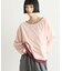 【接触冷感/ドット柄あり】フェイクレイヤードシアースラブ刺繍オーバーTee