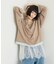 【接触冷感/ドット柄あり】フェイクレイヤードシアースラブ刺繍オーバーTee