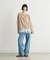 【接触冷感/ドット柄あり】フェイクレイヤードシアースラブ刺繍オーバーTee