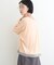 【接触冷感/ドット柄あり】フェイクレイヤードシアースラブ刺繍オーバーTee