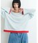 【接触冷感/ドット柄あり】フェイクレイヤードシアースラブ刺繍オーバーTee