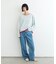 【接触冷感/ドット柄あり】フェイクレイヤードシアースラブ刺繍オーバーTee