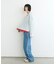 【接触冷感/ドット柄あり】フェイクレイヤードシアースラブ刺繍オーバーTee