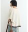 【接触冷感/ドット柄あり】フェイクレイヤードシアースラブ刺繍オーバーTee