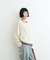 【接触冷感/ドット柄あり】フェイクレイヤードシアースラブ刺繍オーバーTee