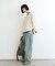 【接触冷感/ドット柄あり】フェイクレイヤードシアースラブ刺繍オーバーTee