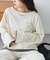 【接触冷感/ドット柄あり】フェイクレイヤードシアースラブ刺繍オーバーTee
