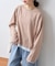 【接触冷感/ドット柄あり】フェイクレイヤードシアースラブ刺繍オーバーTee