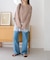 【接触冷感/ドット柄あり】フェイクレイヤードシアースラブ刺繍オーバーTee