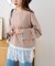 【接触冷感/ドット柄あり】フェイクレイヤードシアースラブ刺繍オーバーTee