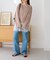 【接触冷感/ドット柄あり】フェイクレイヤードシアースラブ刺繍オーバーTee